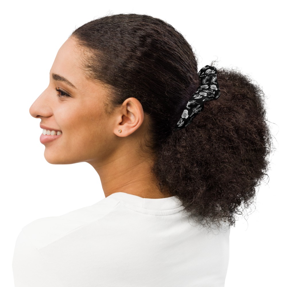 Seafood Medley Black Scrunchie