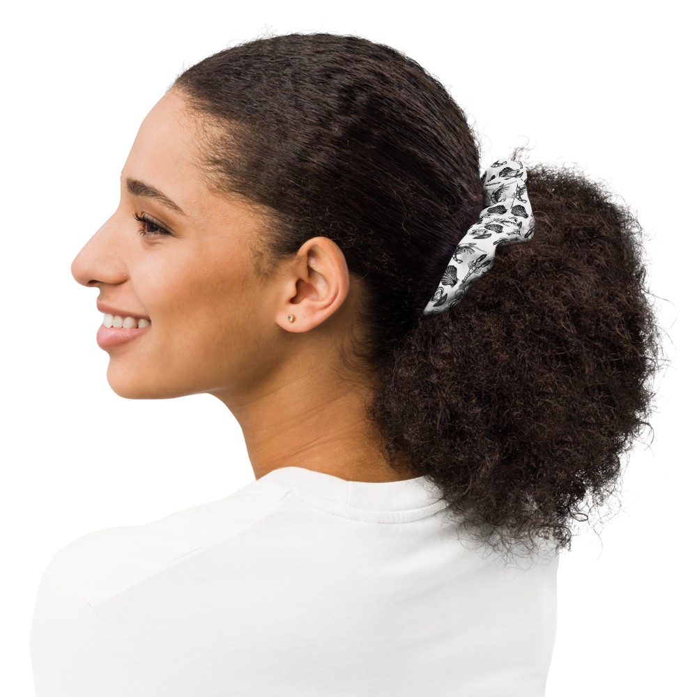 Seafood Medley White Scrunchie