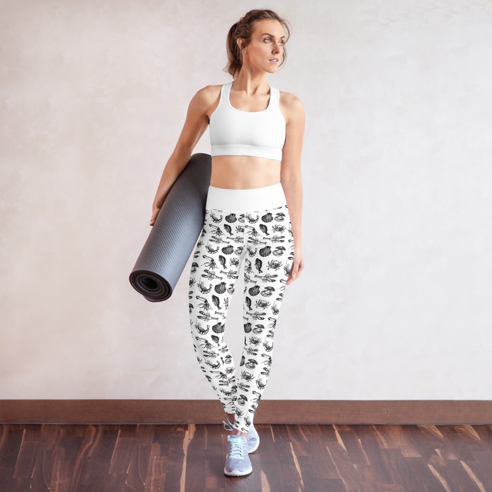 Seafood Medley White Yoga Pants