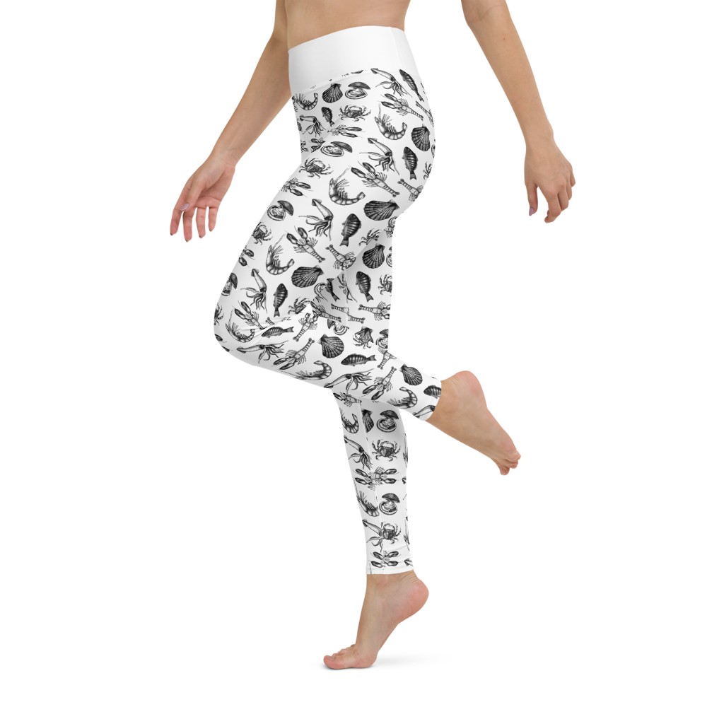 Seafood Medley White Yoga Pants